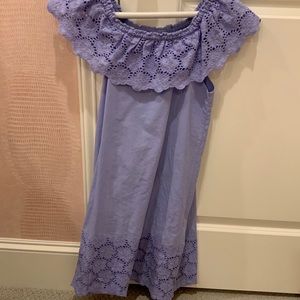 Purple off the shoulder dress girls size 10/12
